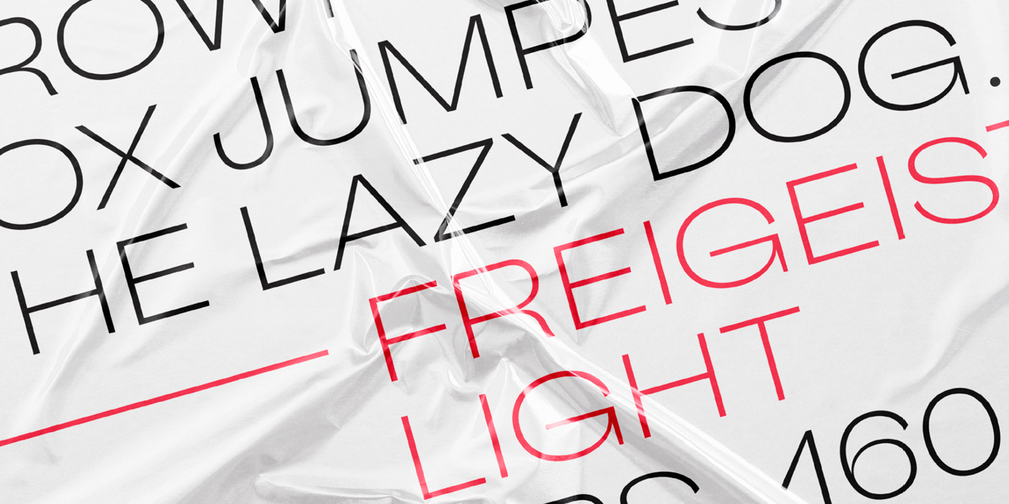 Przykład czcionki Freigeist Thin Italic